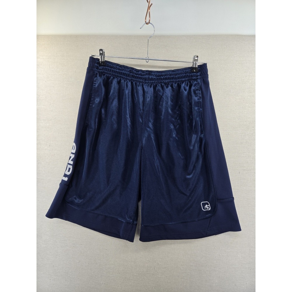 And1 Dazzle Basketball Shorts Mens Large Silky Shiny Vintage Y2K Blue Pockets